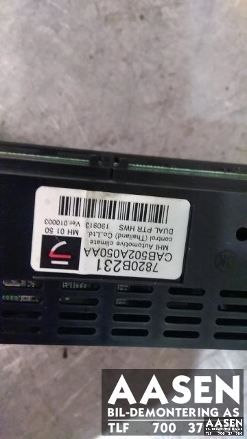 Varmeapparat betjening til Mitsubishi Outlander 2015-->> (Type III, Fase 2)  (7820B231|)