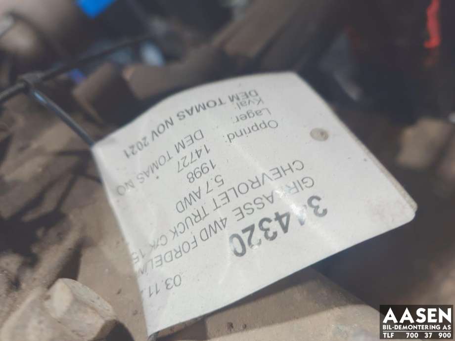 Girkasse 4WD hovedkasse til Chevrolet Truck C/K 1500 1990-2002  (N/F|)