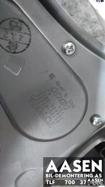 Viskermotor bakrute til Toyota Auris 2007-2010 (Type I, Fase 1)  (DENSO|85130-02030|)