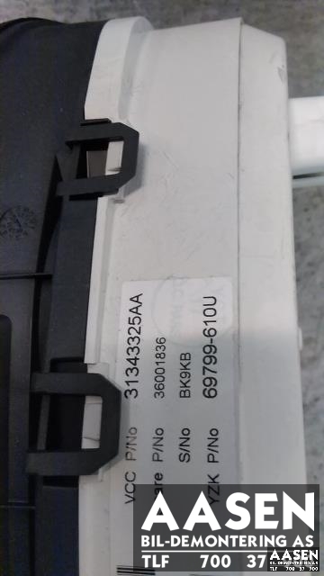 Instrumentpanel til Volvo V70 2007-2013 (Type III, Fase 1)  (31343325AA|)