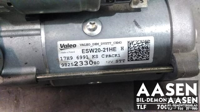 Starter diesel til Peugeot Partner 2019-->> (Type III) (VALEO|98 252 330 80|16 276 588 80|)