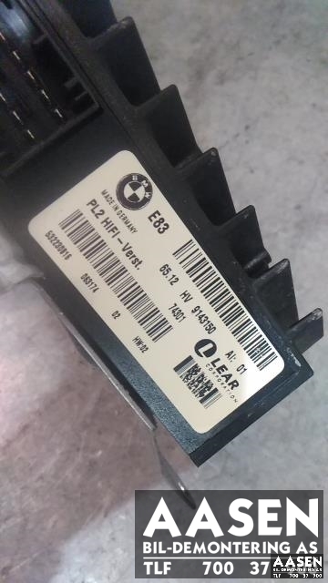 Bilstereo forsterker til BMW X3 2007-2010 (Fase 2) (E83) (E83) (65 12 9 143 150|6512HV9143150|)