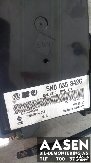 Styreenhet diverse til VW Polo 2009-2014 (Type V, Fase 1)  (5N0035342G|)