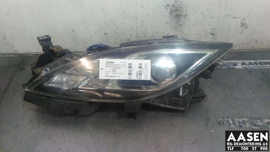Frontlykt venstre xenon til Mazda 6, 2008-2010 (Type II, Fase 1)  (GS7T-51-041M)