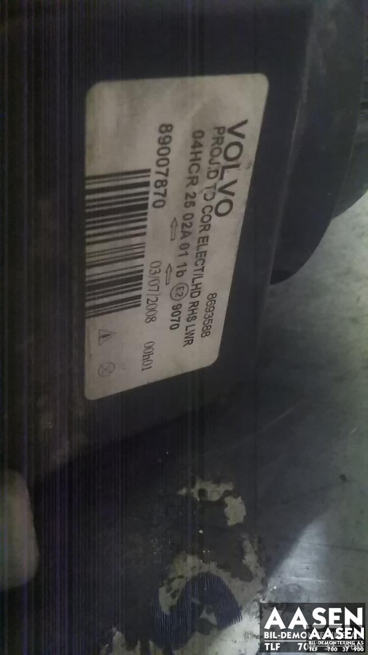Frontlykt høyre halogen til Volvo S60 2000-2004 (Type I, Fase 1)  (89007870|)
