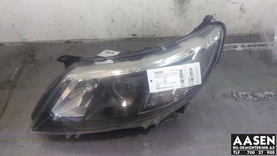 Frontlykt venstre halogen til Saab 9-3 2008-2011 (Type II, Fase 2) (HELLA|P12770137|)