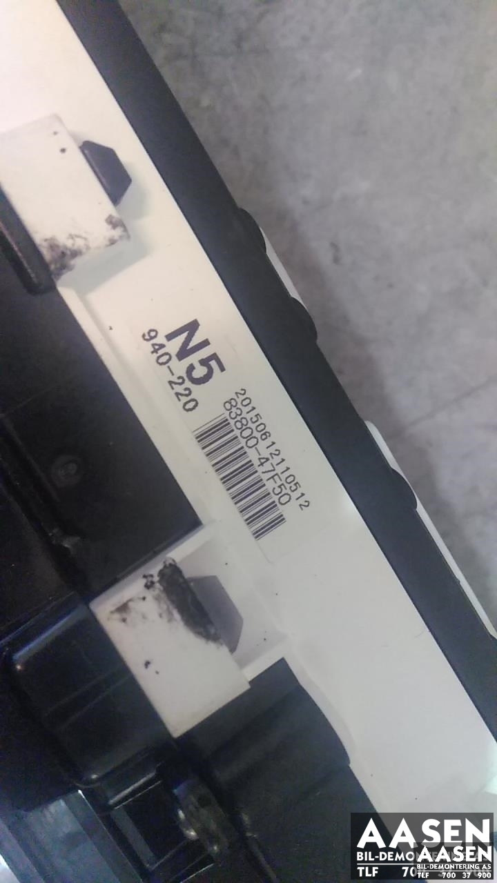 Instrumentpanel til Toyota Prius +7 2012-2020 (Type III) (stasjonsvogn) (stasjonsvogn) (83800-47F50|)