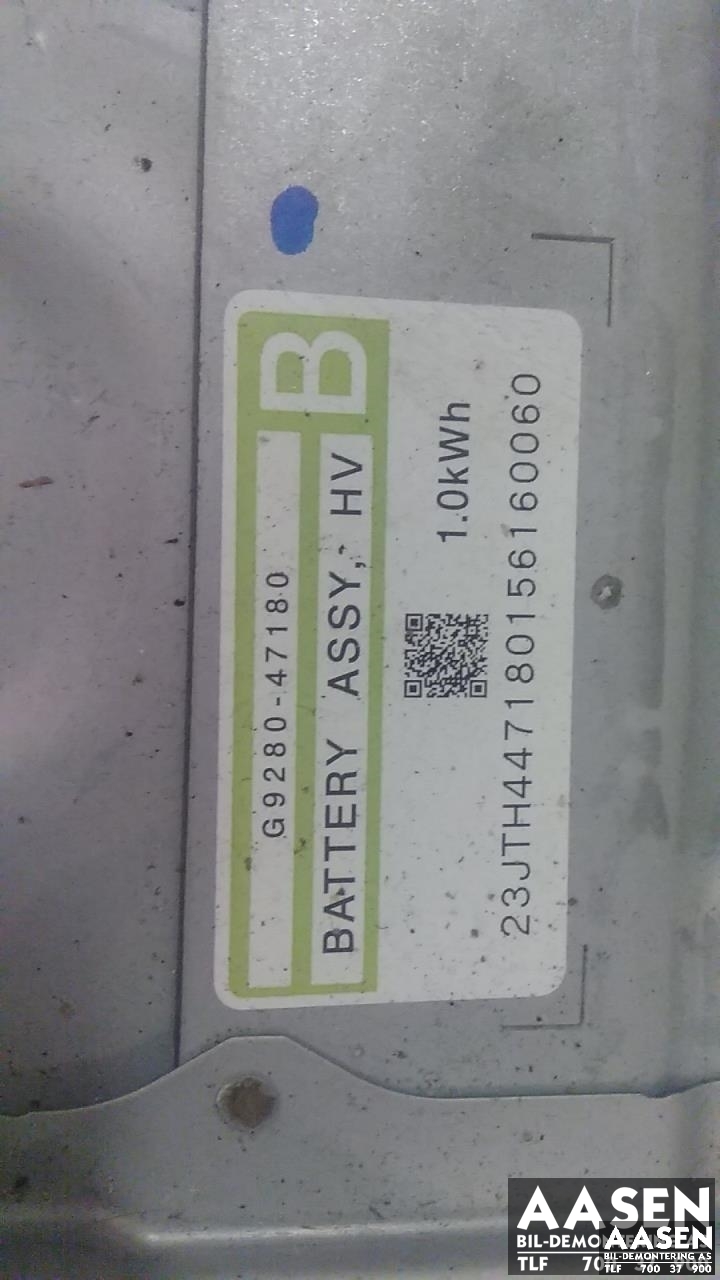 Batteripakke hybrid til Toyota Prius +7 2012-2020 (Type III) (stasjonsvogn) (stasjonsvogn) (G9280-47180|)