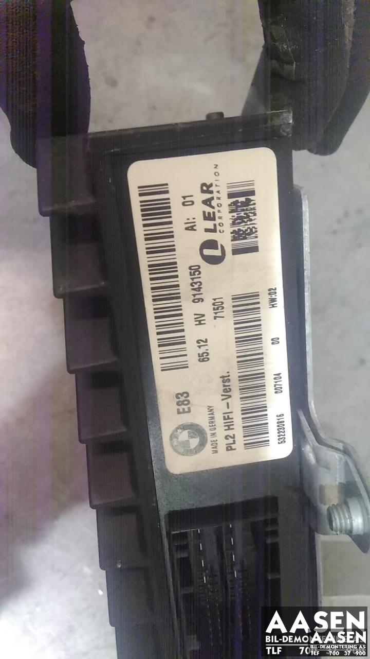 Bilstereo forsterker til BMW X3 2007-2010 (Fase 2) (E83) (E83) (65 12 9 143 150|6512HV9143150|)