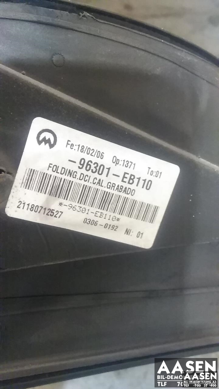 Speil høyre til Nissan Navara 2005-2010 (Fase 1) (D40) (D40) (96301EB110|)