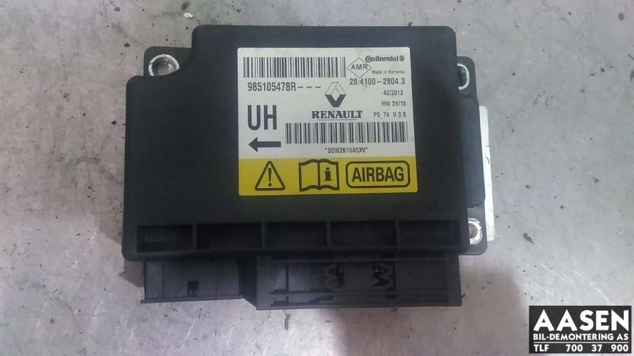 Airbag elektronikk til Renault Megane, 2009-2016 Type III (CONTINENTAL|985105478R)
