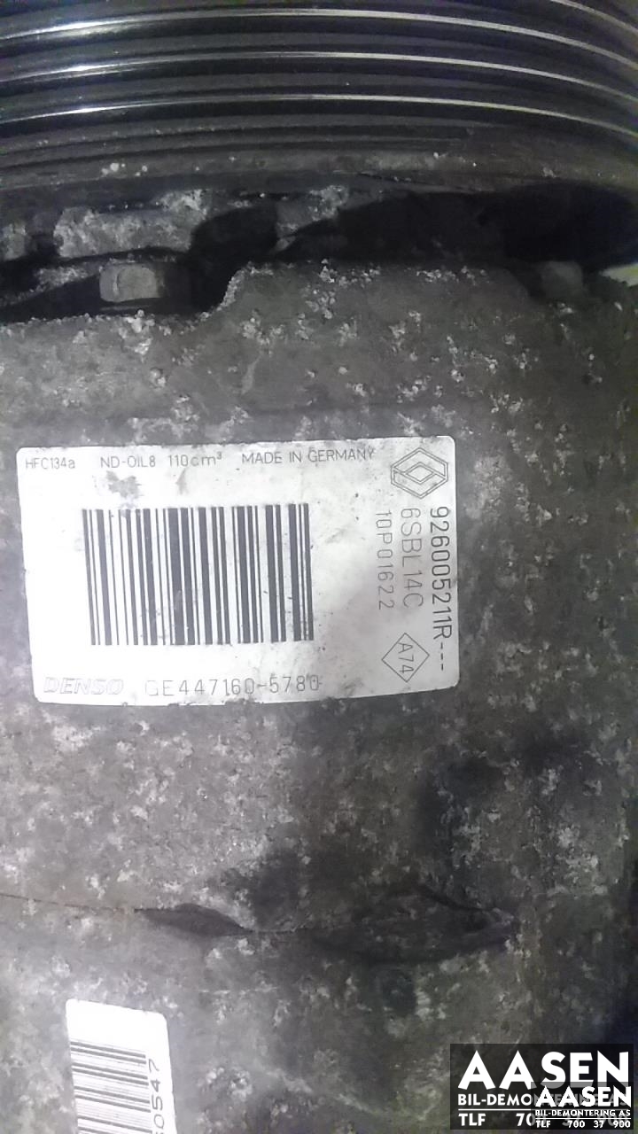 Aircondition kompressor til Renault Megane 2009-2016 Type III  (DENSO|926005211R|)
