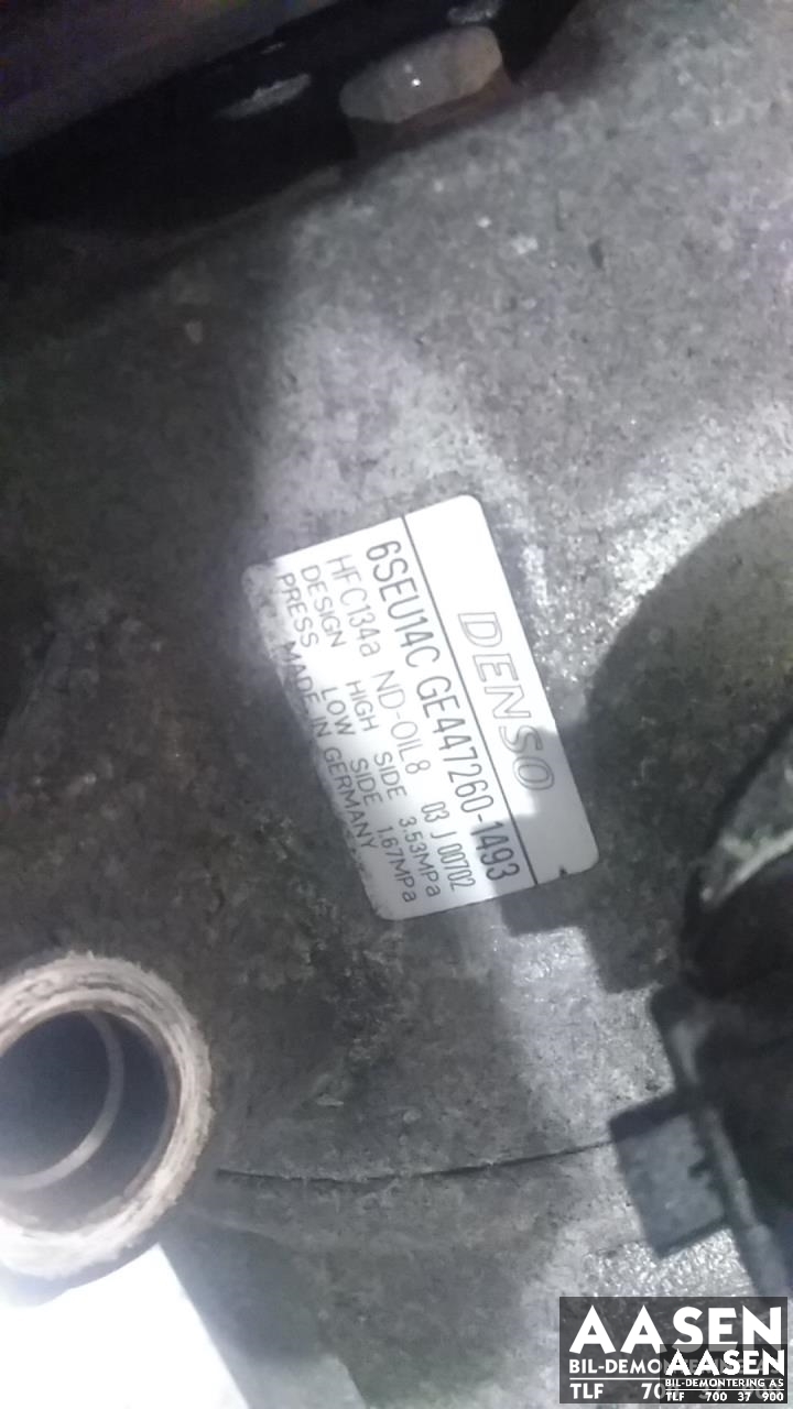 Aircondition kompressor til Toyota Auris 2007-2010 (Type I, Fase 1)  (DENSO|447260-1493|)