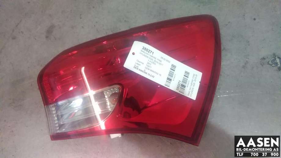 Baklykt høyre ytre til Hyundai Ix20, 2010-2017  (92402 1K000)