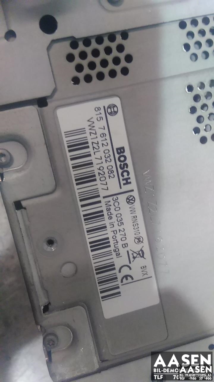Bilstereo til VW Polo 2009-2014 (Type V, Fase 1)  (BOSCH|3C0035270B|)