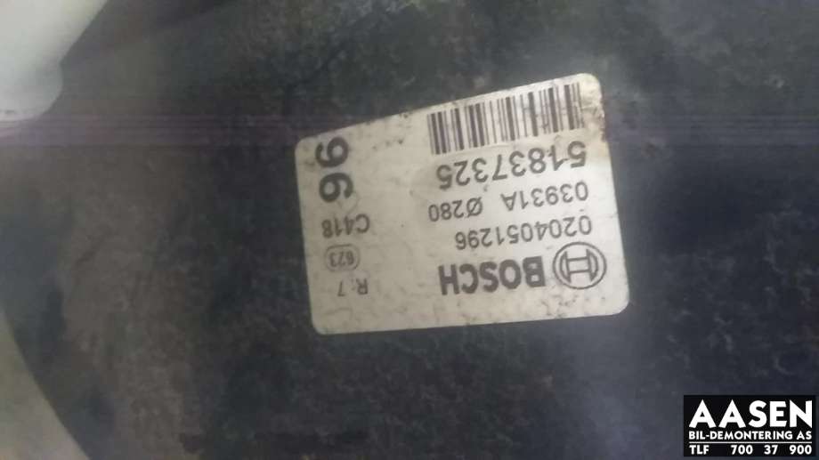 Bremsekraft-forsterker til Annet Bobil Hymer 0-->>  (BOSCH|51837325|)