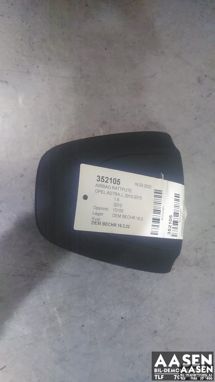 Airbag rattpute til Opel Astra J 2010-2015 (13299780|)