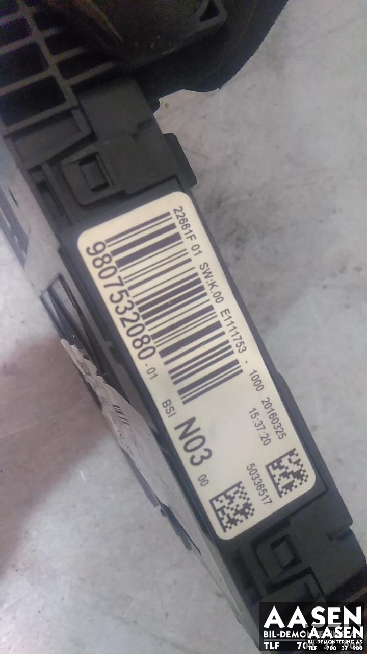 Sikringsboks til Peugeot 208 2012-2019 (Type I)  (VALEO|9807532080-01|)