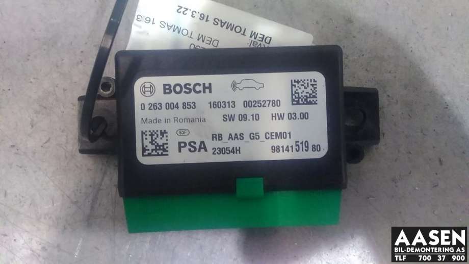 Styreenhet parkering til Peugeot 208, 2012-2019 (Type I) (BOSCH|9814151980)