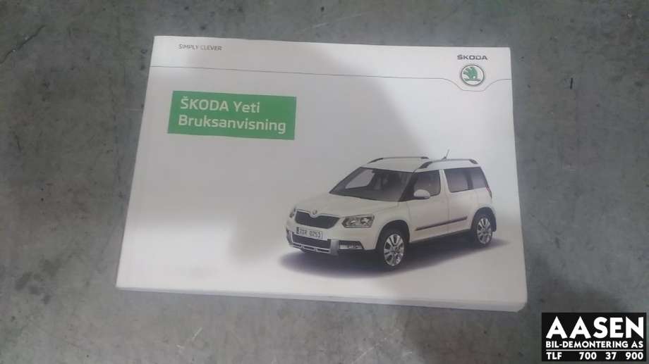 Instruksjonsbok til Škoda Yeti, 2014-2017 (Fase 2)  