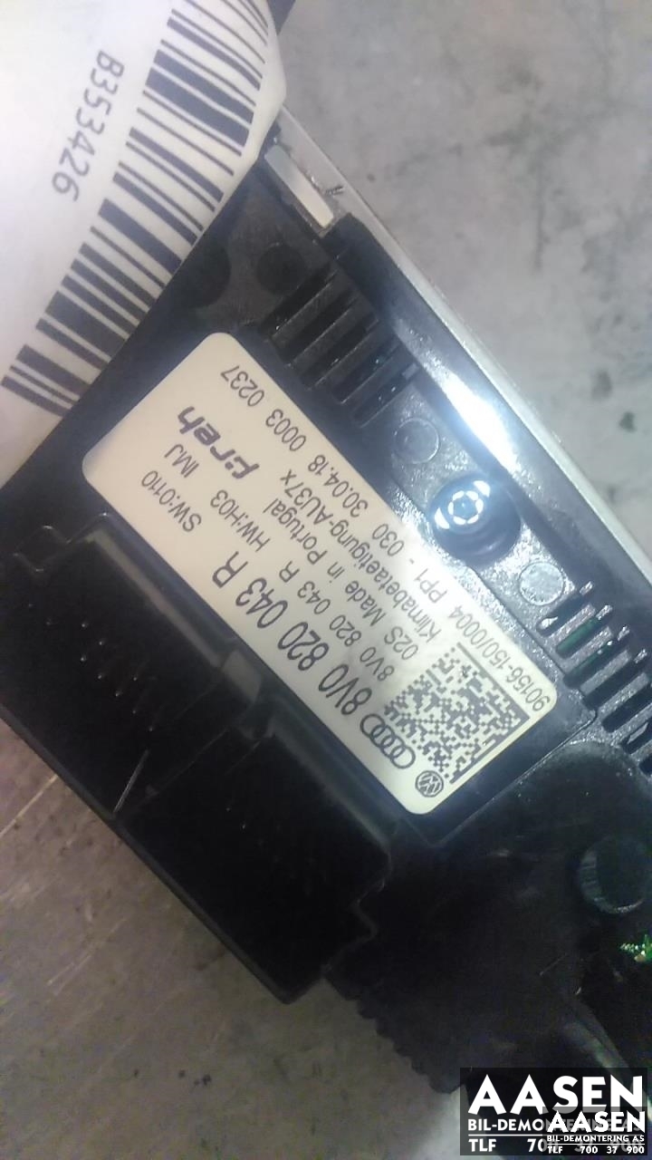 Varmeapparat betjening til Audi A3 2016-2020 (Type III, Fase 2)  (8V0 820 043 R|)