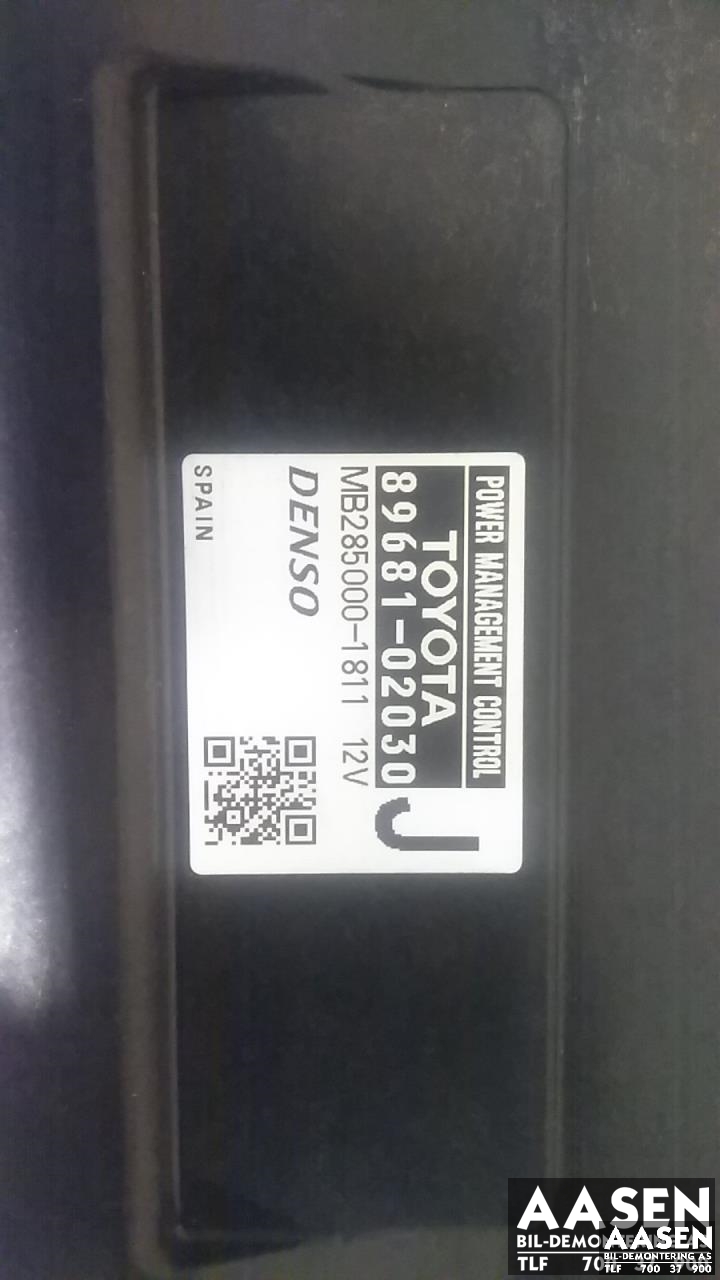 Styreenhet diverse til Toyota Auris 2013-2015 (Type II, Fase 1)  (DENSO|89681-02030|)