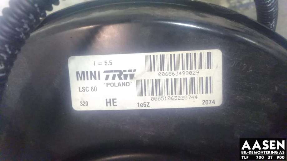 Bremsekraft-forsterker til Mini Countryman 2010-2016 (R60) (R60) (TRW|34 33 6 863 539|)
