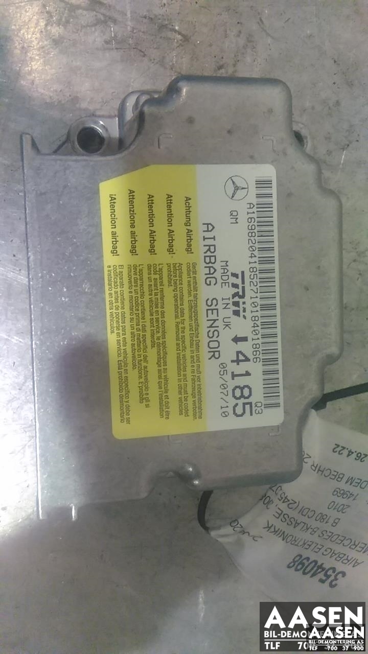 Airbag elektronikk til Mercedes B-Klasse, 2008-2011 (Fase 2) (W245) (W245) (TRW|A1698201485)