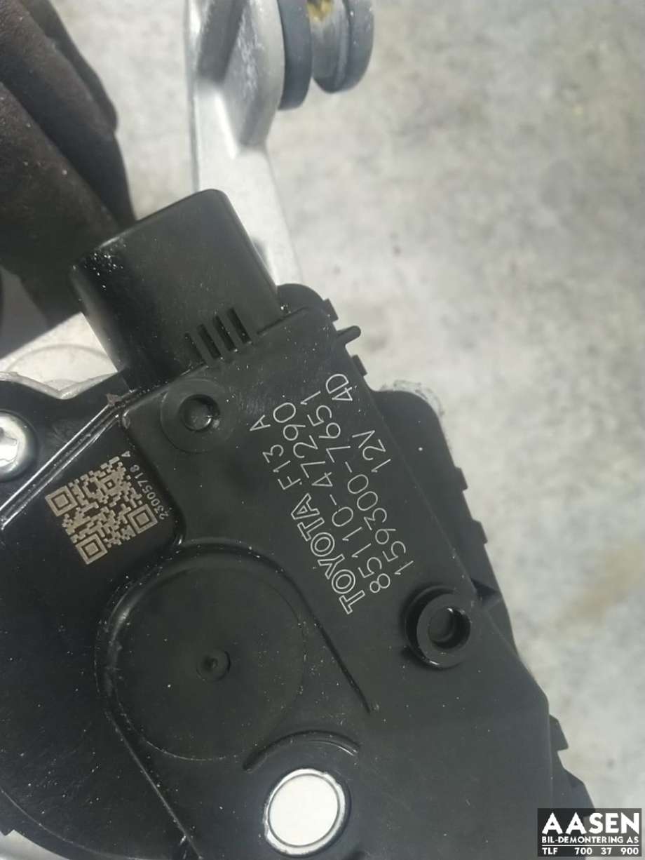 Viskermotor frontrute komplett m/overføring til Toyota Prius 2016-2023 (Type IV) (combi) (combi) (8515047220|8511047290|)