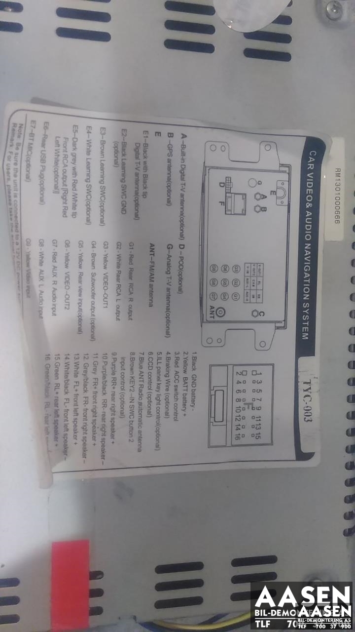 Bilstereo til Toyota Corolla 2007-2013 (TYC-003|)