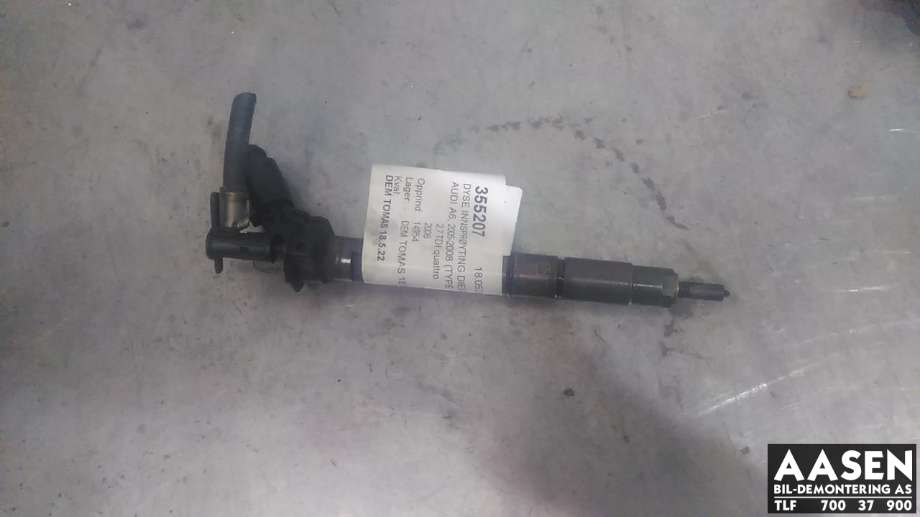 Dyse innsprøyting diesel til Audi A6 2005-2008 (Type III, Fase 1) (C6) (C6) (059 130 277 AJ|)