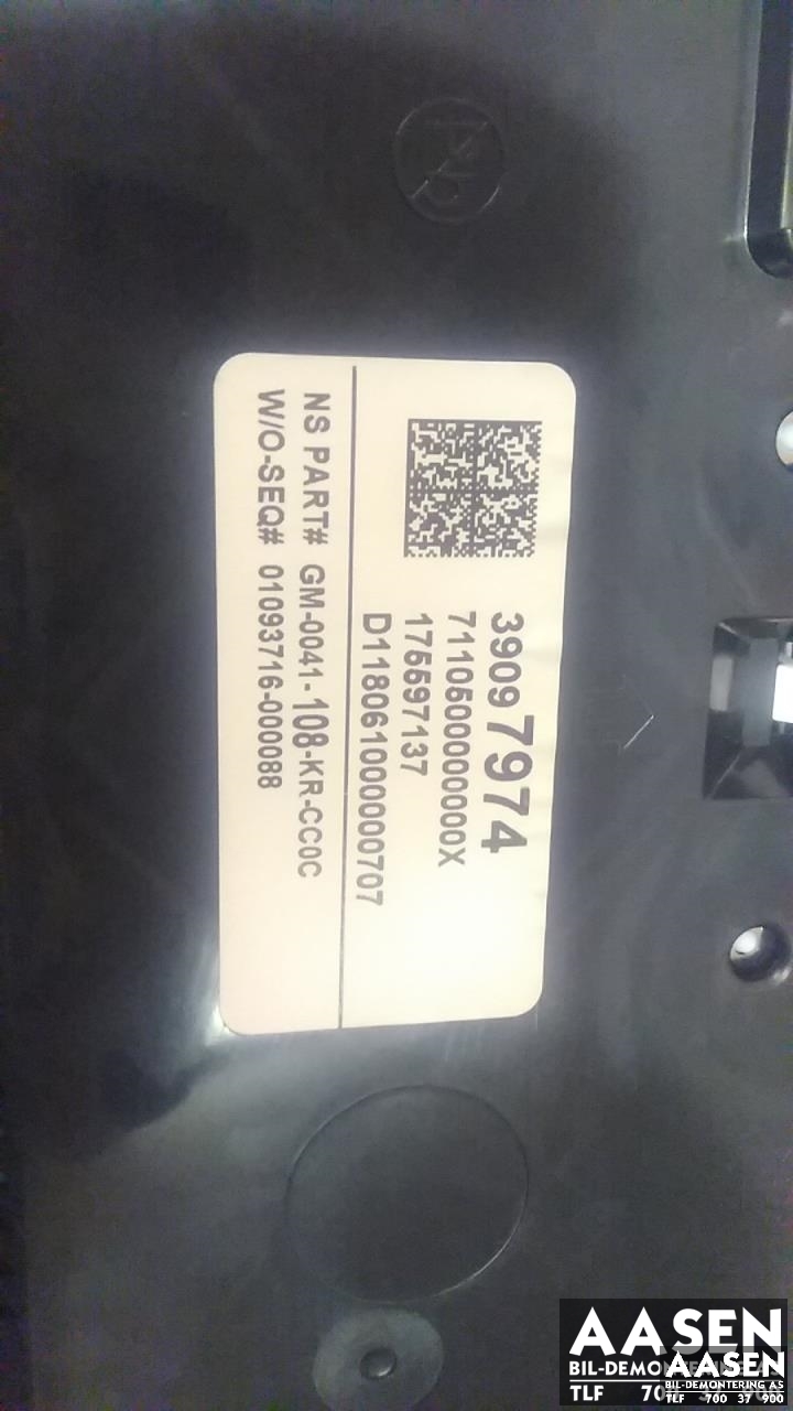 Instrumentpanel til Opel Astra K 2015-->>  (39097974|)