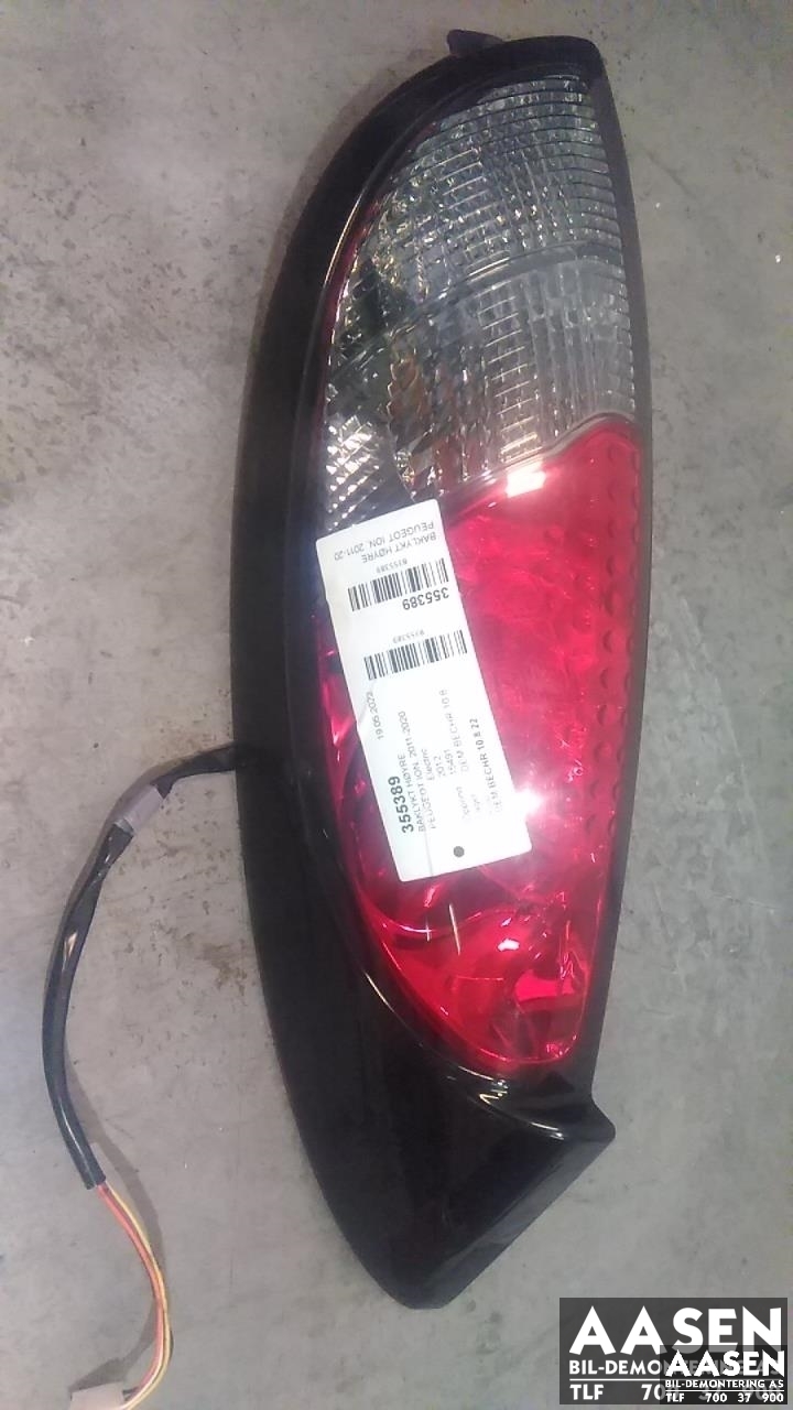 Baklykt høyre til Peugeot iOn 2011-2020 (6351 NC|16 090 957 80|)