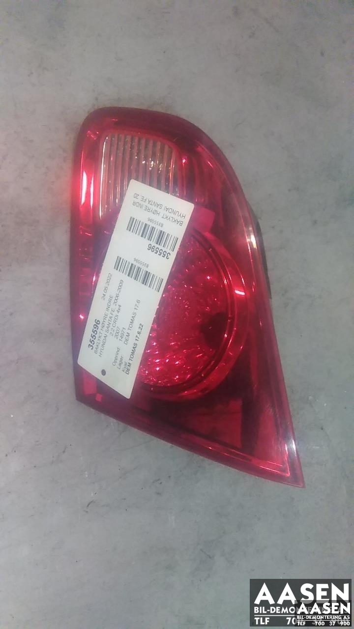 Baklykt høyre indre til Hyundai Santa Fe, 2006-2009 (Type II, Fase 1)  (92406 2B020)