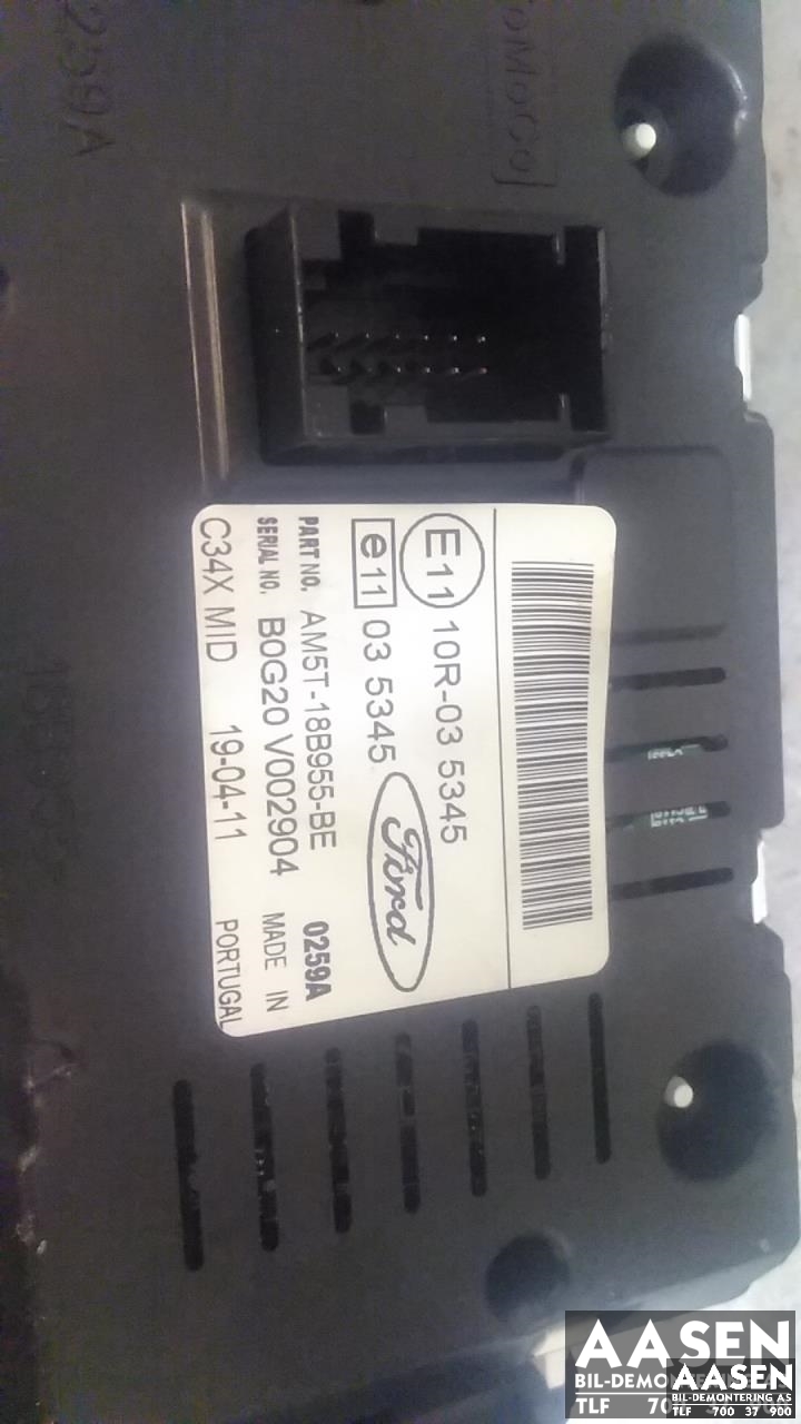 Instrument kjørecomputer til Ford Focus 2011-2014 (Type III, Fase 1)  (AM5T-18B955-BE|)