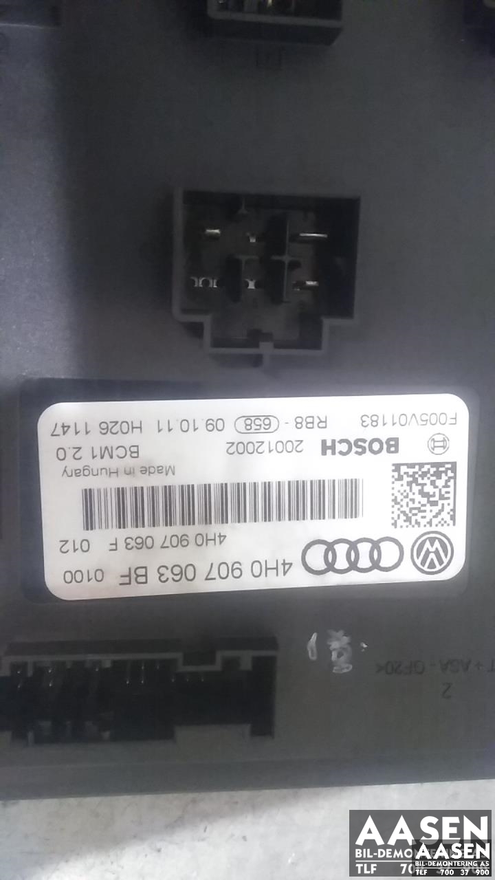 Styreenhet comfort (BCM) til Audi A6 2011-2014 (Type IV, Fase 1) (C7) (C7) (BOSCH|4H0907063BF|)