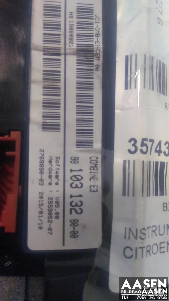 Instrumentpanel til Citroën C4, Cactus 2014-2017 (Fase 1) (9810313280-00|)