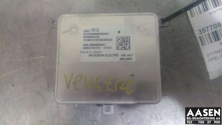 Styreenhet xenon/ballast til Opel Astra K, 2015-->> (MITSUBISHI|39077813)