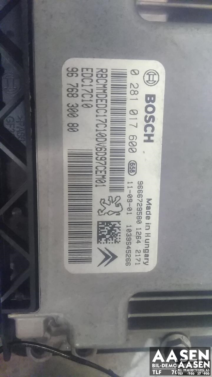 Styreenhet motor til Peugeot Partner 2008-2015 (Type II, Fase 1) (BOSCH|9676830080|)