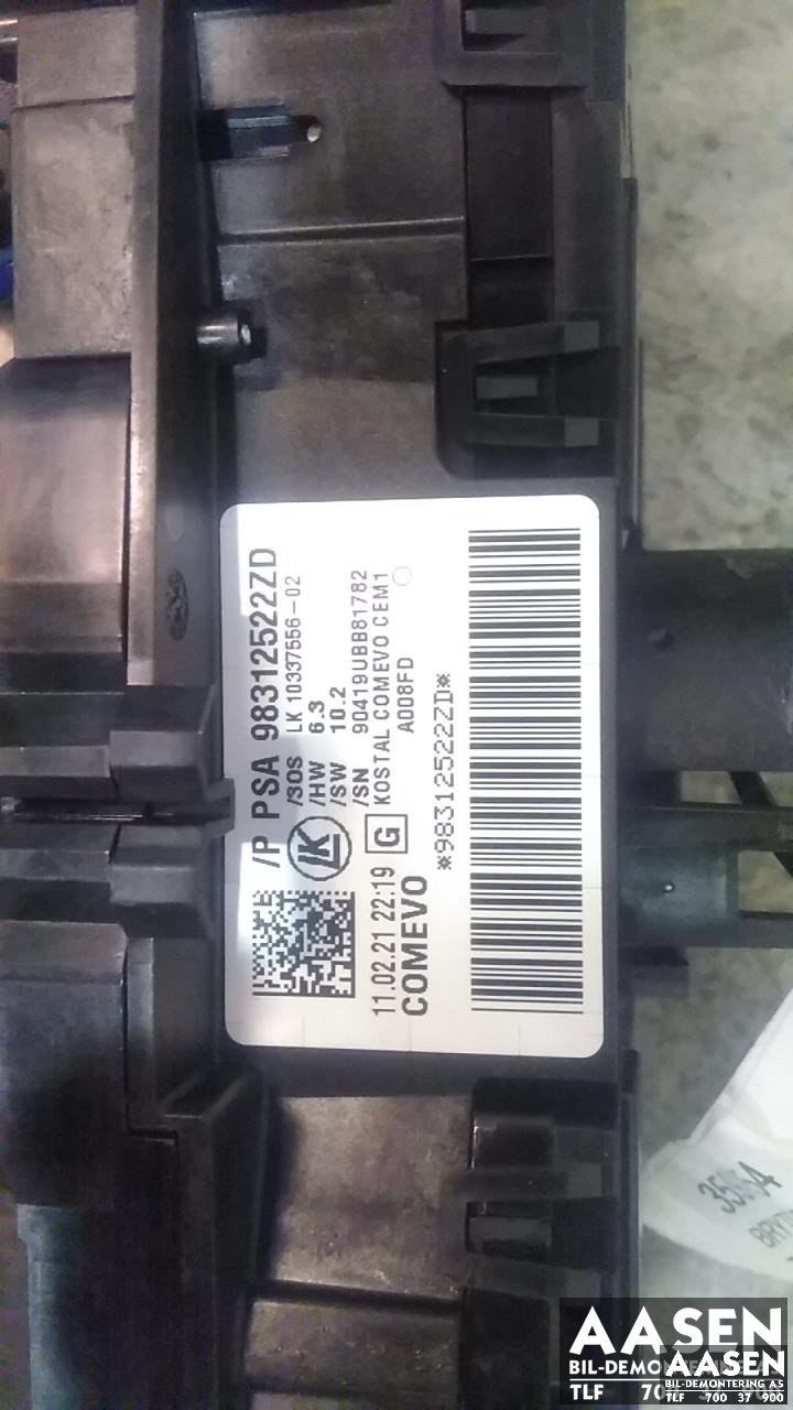 Bryter combi til Toyota Proace 2016-->> (Type II) (98312522ZD|)