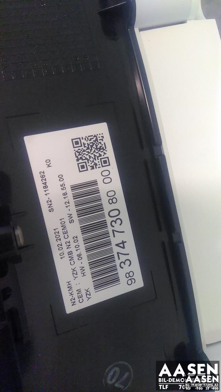 Instrumentpanel til Toyota Proace 2016-->> (Type II)  (98 175 435 80|98 374 730 80|)