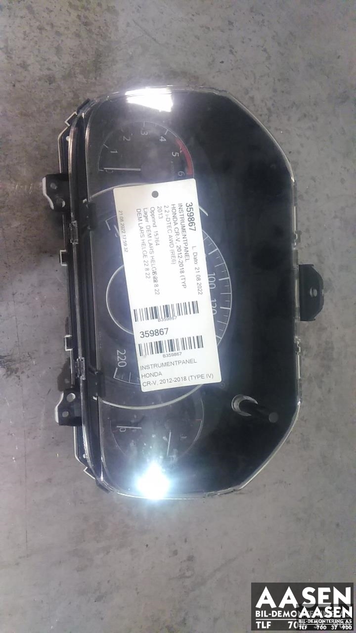 Instrumentpanel til Honda CR-V, 2012-2018 (Type IV) (78100-T1G-G11)