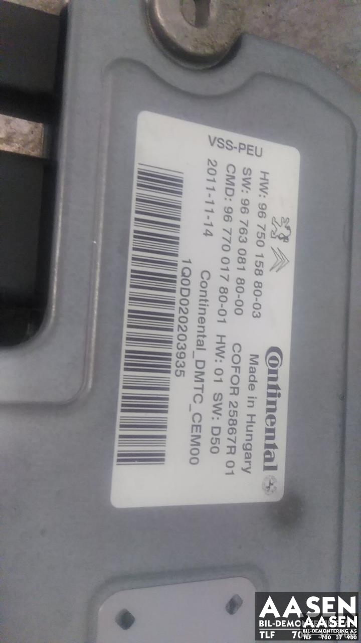 Styreenhet tenning til Peugeot 5008 2010-2017 (Type I)  (CONTINENTAL|9675015880-03|)