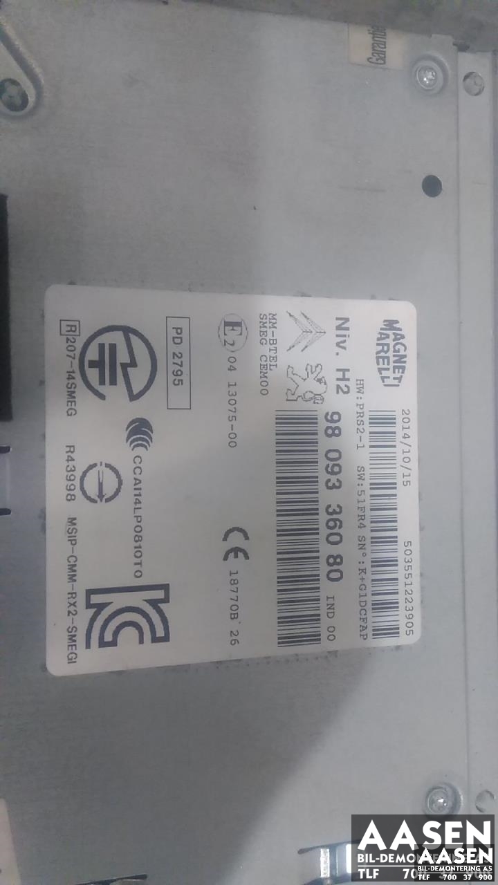 Bilstereo til Citroën C4, Cactus 2014-2017 (Fase 1)  (MAGNET MARELLI|9809336080|)