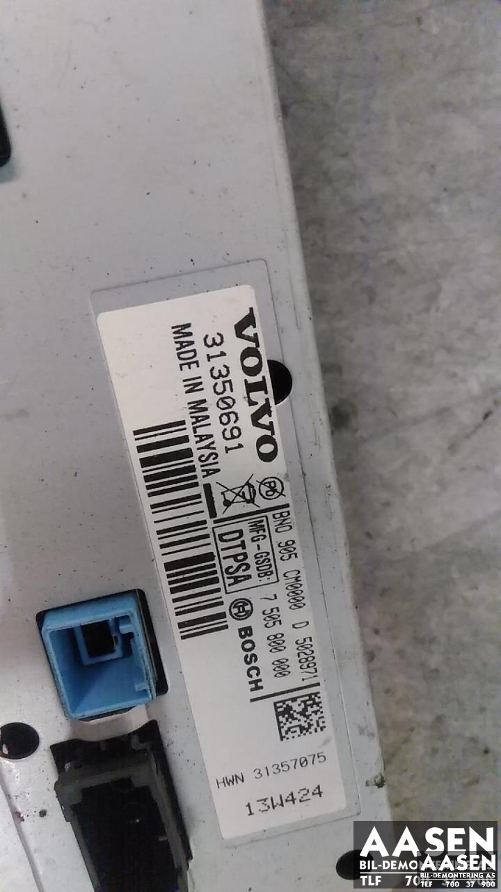 Bilstereo navigasjon skjerm til Volvo S60 2014-2019 (Type II, Fase 2)  (36011463|)
