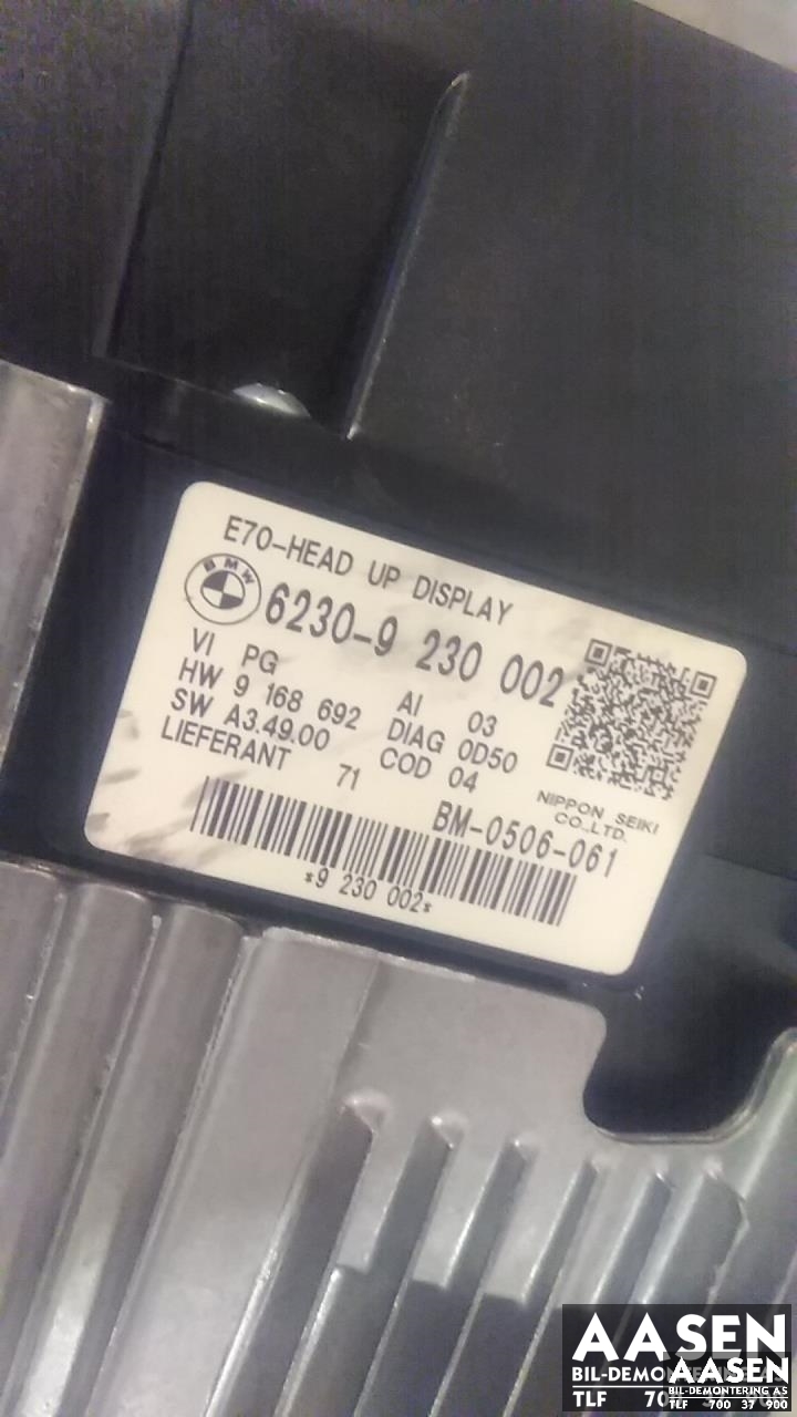 Instrument head-up display (HUD) til BMW X5 2007-2013 (E70) (E70) (6230-9230002|)