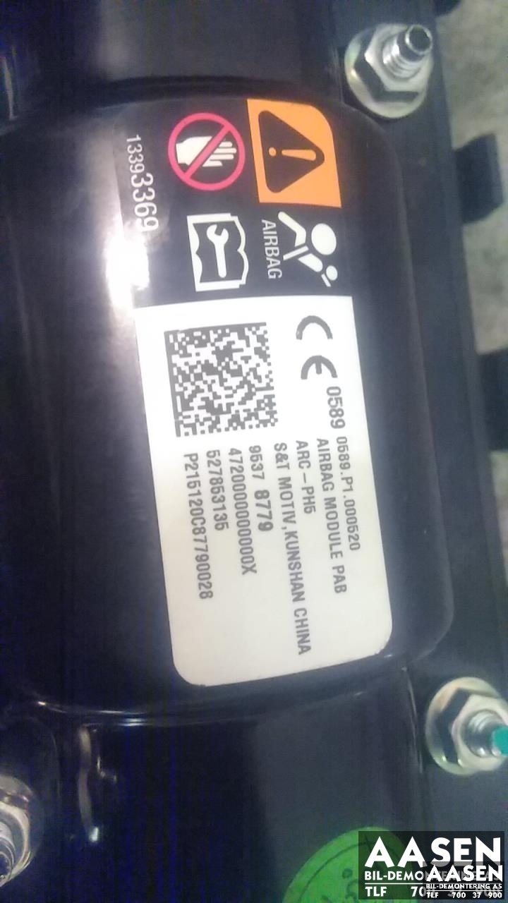 Airbag passasjer til Opel Mokka 2012-2016 (Type I, Fase 1)  (95378779|)