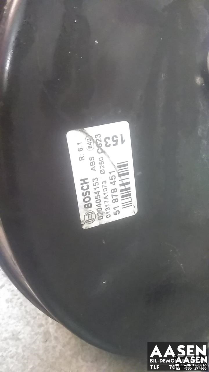 Bremsekraft-forsterker til Fiat Punto 2010-->> (Type III, Fase 2) EVO EVO (BOSCH|51878451|)