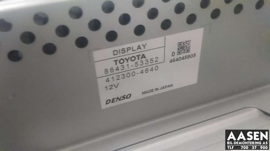Bilstereo navigasjon skjerm til Lexus IS 2006-2013 (Type II) (XE20) (XE20) (DENSO|86431-53352|)