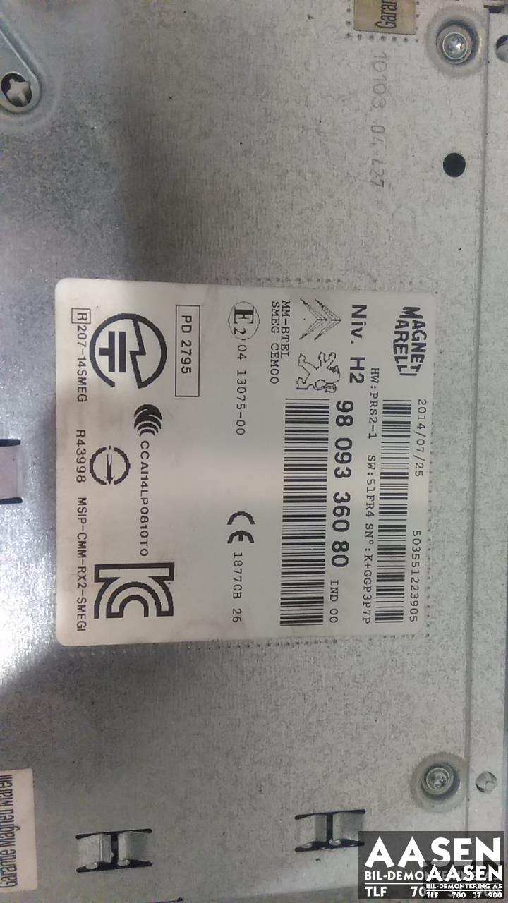 Bilstereo til Peugeot 508 2014-2018 (Type I, Fase 2)  (MAGNET MARELLI|9809336080|)